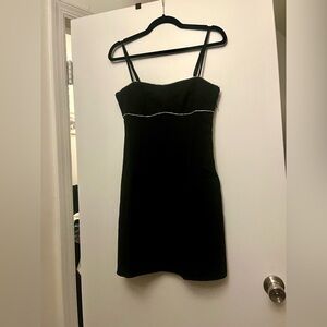 NWOT Black Rhinestone Mini Dress